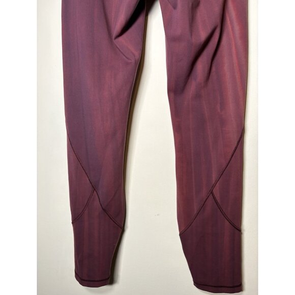 LULULEMON Size 6 In Movement Leggings Linear Spray White Garnet Yoga Pilates - Picture 6 of 7